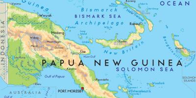 Kaart van port moresby (papoea-nieuw-guinea