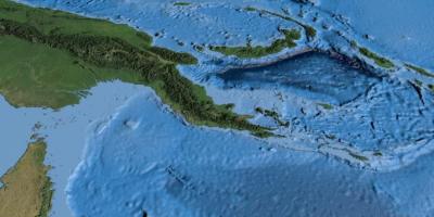 Kaart van satelliet kaart van papoea-nieuw-guinea