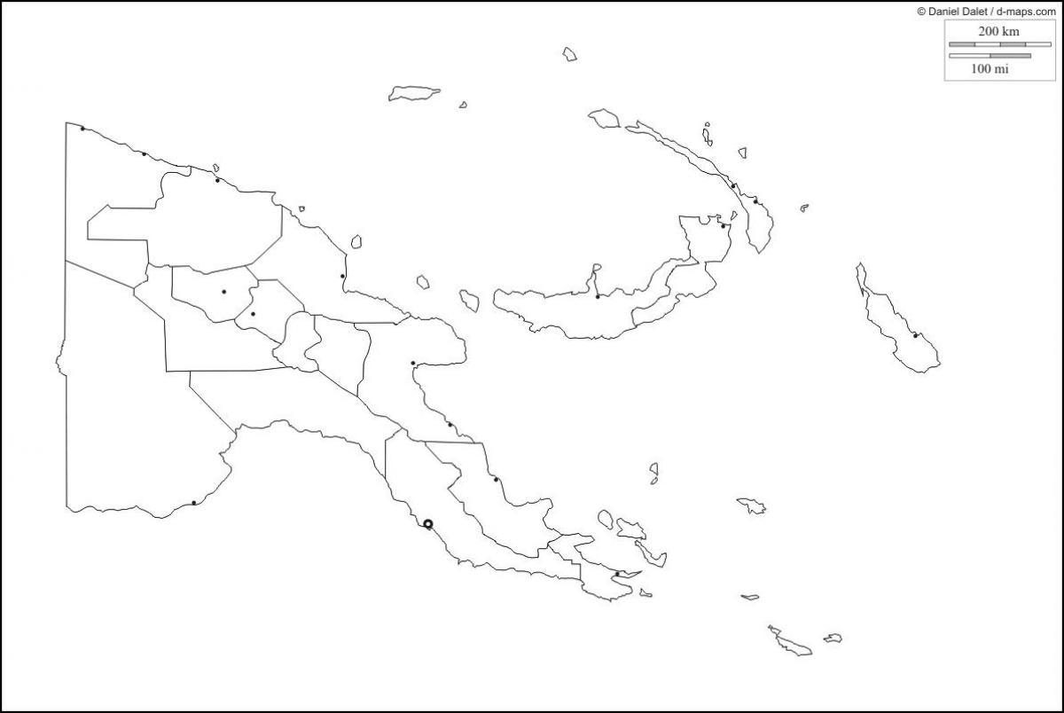 kaart van papoea-nieuw-guinea kaart overzicht
