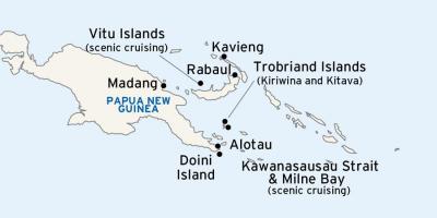 Kaart van alotau kina van papoea-nieuw-guinea