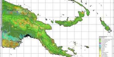 Kaart van papoea-nieuw-guinea klimaat